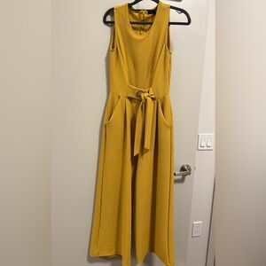 Elegant Mustard Yellow Belted romper